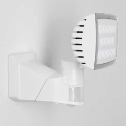 Applique Murale D'Exterieur Loit Led Blanc, 1 Lumiere, Detecteur De Mouvement