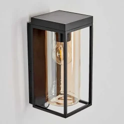 Applique Murale D'Exterieur Palanga Led Noir, 1 Lumiere, Detecteur De Mouvement