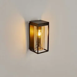 Applique Murale D'Exterieur Palanga Led Noir, 1 Lumiere, Detecteur De Mouvement