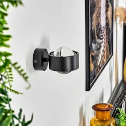 Applique Murale Sapri Noir, 1 Lumiere