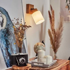 Applique Murale Tercier Argent Oxyde, Ecru, 1 Lumiere