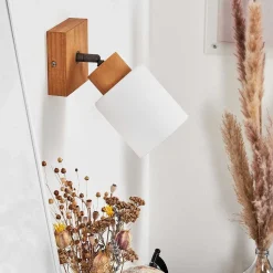 Applique Murale Tercier Argent Oxyde, Ecru, 1 Lumiere