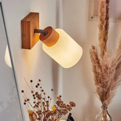 Applique Murale Tercier Argent Oxyde, Ecru, 1 Lumiere