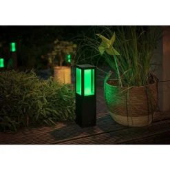 Borne D'Éclairage, Kit D'Extension Philips Hue Ambiance White & Color Impress Led Noir, 1 Lumiere, Changeur De Couleurs