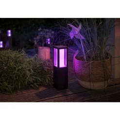 Borne D'Éclairage, Kit D'Extension Philips Hue Ambiance White & Color Impress Led Noir, 1 Lumiere, Changeur De Couleurs