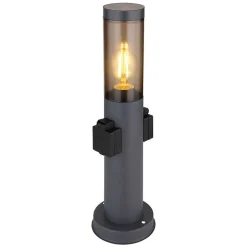 Borne Lumineuse Globo Boston Anthracite, 1 Lumiere