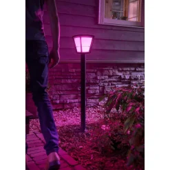 Borne Lumineuse Philips Hue Ambiance White & Color Econic Led Noir, 1 Lumiere, Changeur De Couleurs