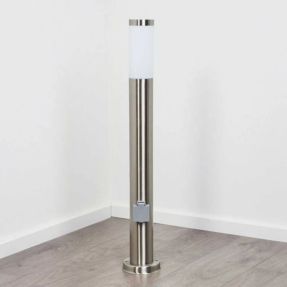 Borne Lumineuse Sessa Nickel Mat, 1 Lumiere