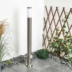 Borne Lumineuse Sessa Nickel Mat, 1 Lumiere