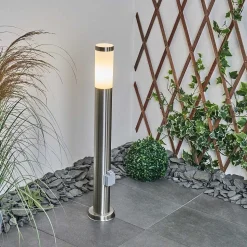 Borne Lumineuse Sessa Nickel Mat, 1 Lumiere