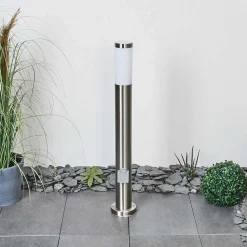 Borne Lumineuse Sessa Nickel Mat, 1 Lumiere