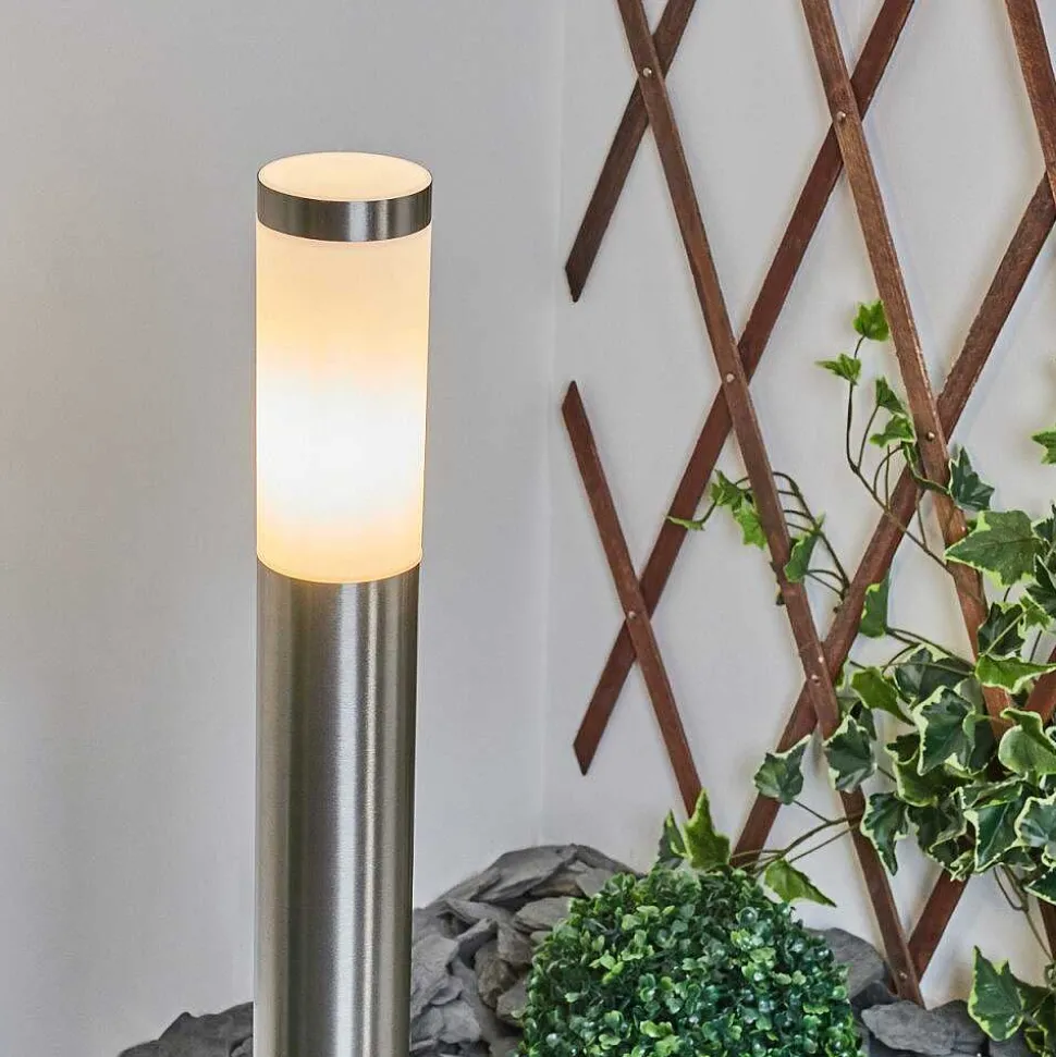 Borne Lumineuse Sessa Nickel Mat, 1 Lumiere