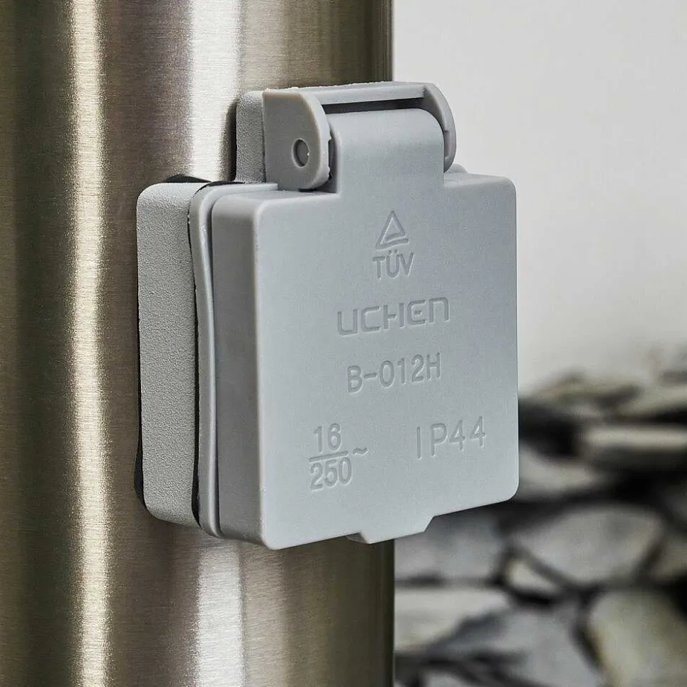 Borne Lumineuse Sessa Nickel Mat, 1 Lumiere