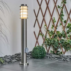 Borne Lumineuse Tunes Nickel Mat, 1 Lumiere