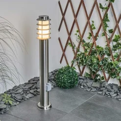 Borne Lumineuse Tunes Nickel Mat, 1 Lumiere