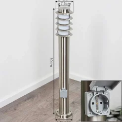 Borne Lumineuse Tunes Nickel Mat, 1 Lumiere