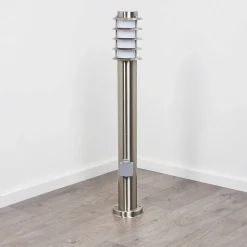 Borne Lumineuse Tunes Nickel Mat, 1 Lumiere