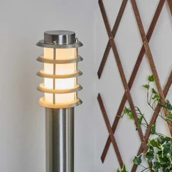 Borne Lumineuse Tunes Nickel Mat, 1 Lumiere