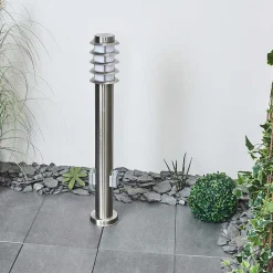 Borne Lumineuse Tunes Nickel Mat, 1 Lumiere