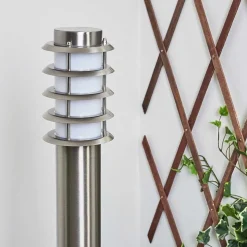 Borne Lumineuse Tunes Nickel Mat, 1 Lumiere