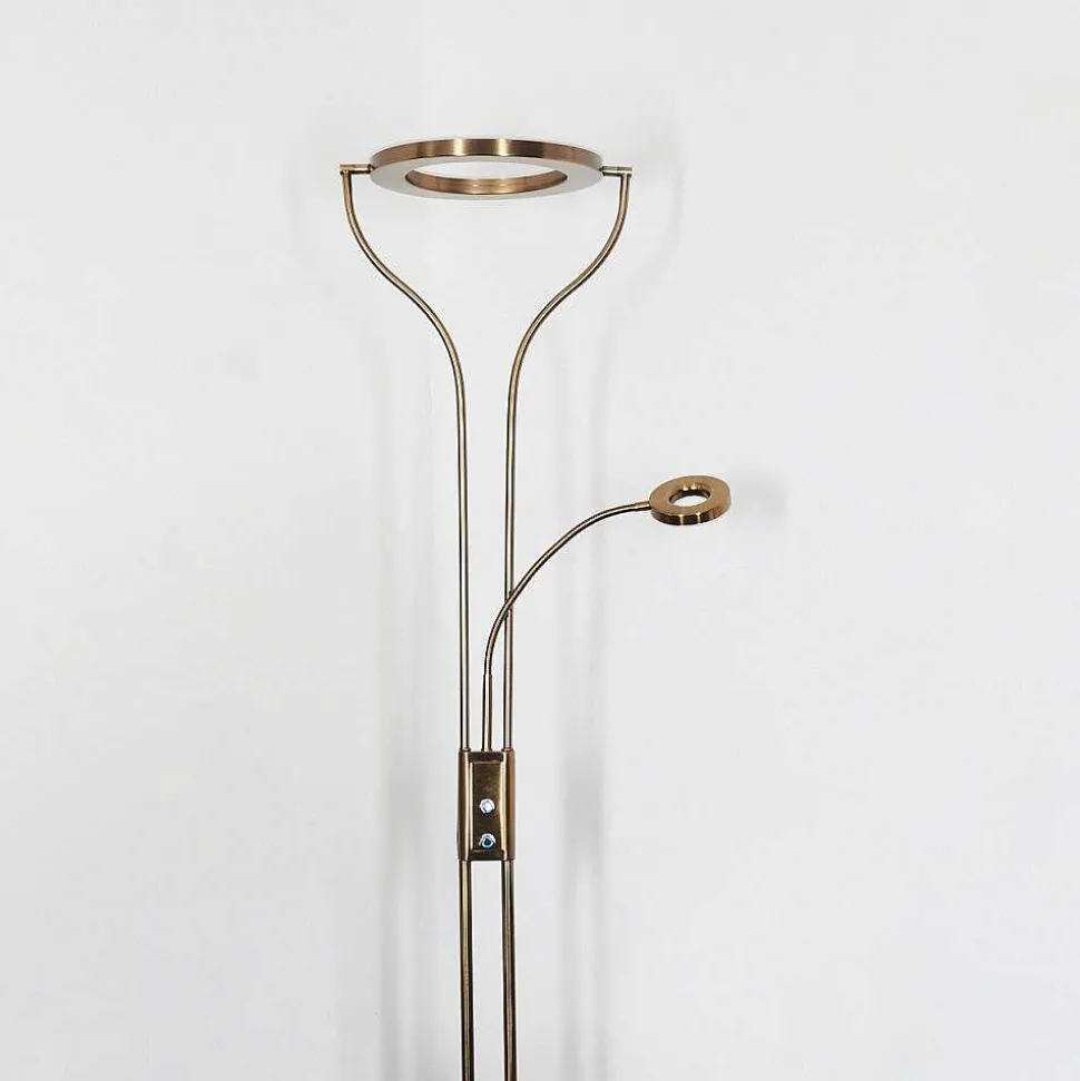 Lampadaire Donna Led Vieux Laiton, 2 Lumieres