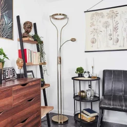 Lampadaire Donna Led Vieux Laiton, 2 Lumieres