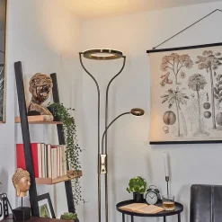 Lampadaire Donna Led Vieux Laiton, 2 Lumieres