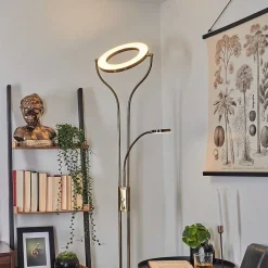 Lampadaire Donna Led Vieux Laiton, 2 Lumieres