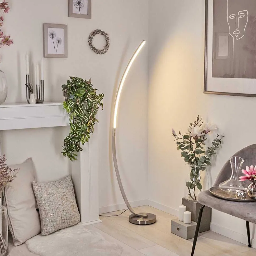 Lampadaire Kimbolton Led Nickel Mat, 1 Lumiere