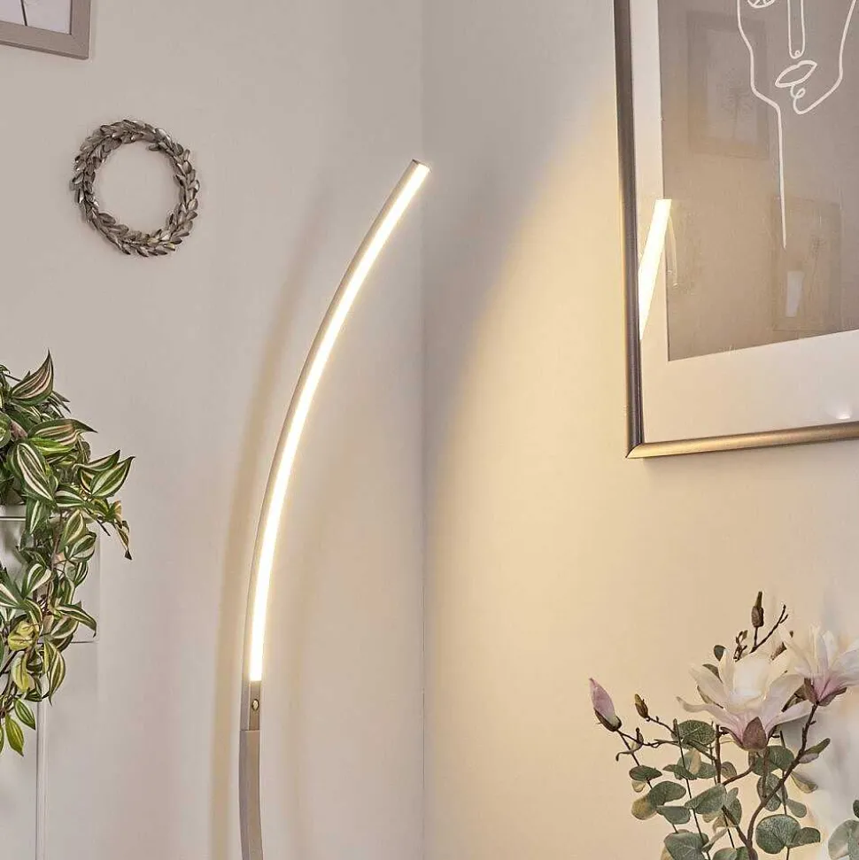 Lampadaire Kimbolton Led Nickel Mat, 1 Lumiere