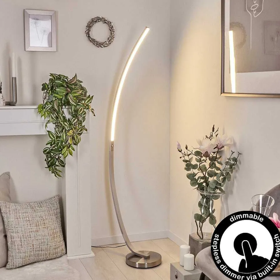 Lampadaire Kimbolton Led Nickel Mat, 1 Lumiere