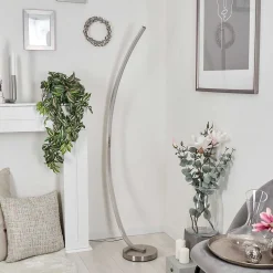 Lampadaire Kimbolton Led Nickel Mat, 1 Lumiere