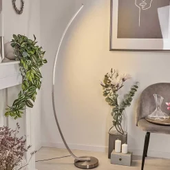 Lampadaire Kimbolton Led Nickel Mat, 1 Lumiere