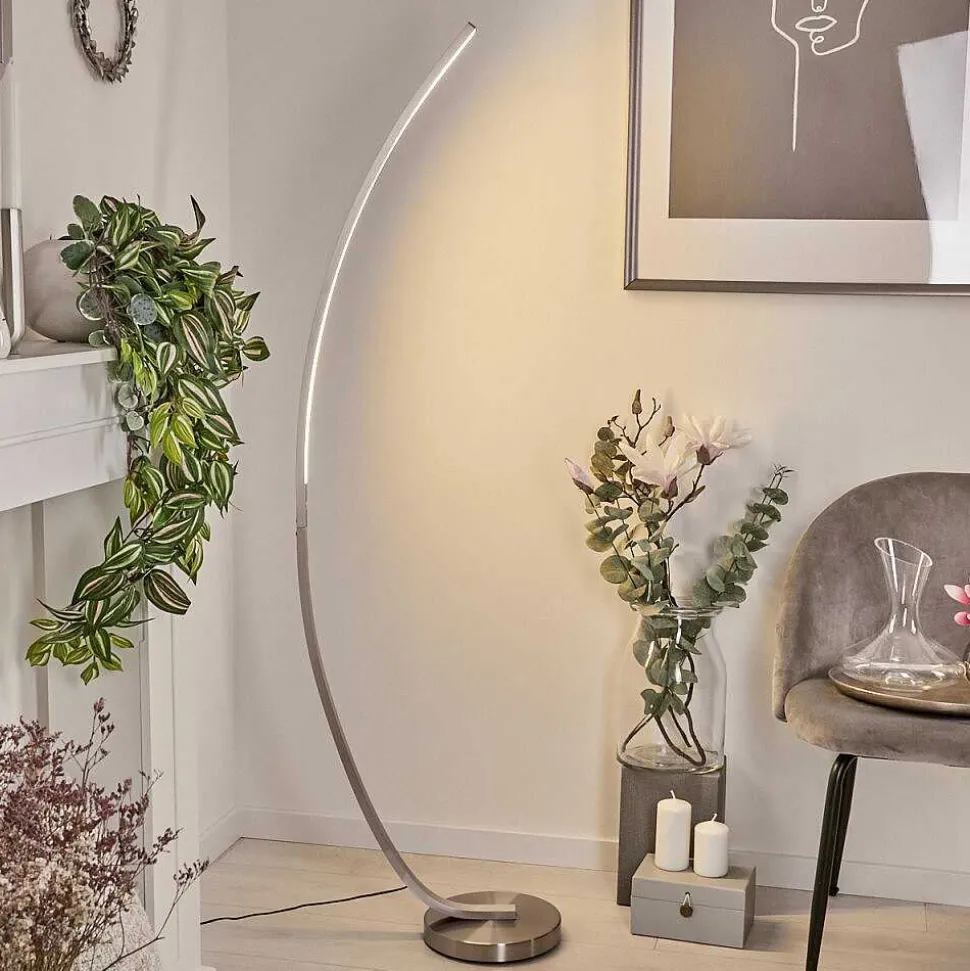 Lampadaire Kimbolton Led Nickel Mat, 1 Lumiere