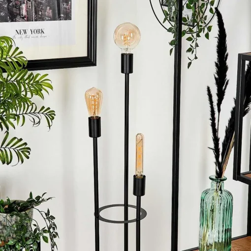 Lampadaire Maiford Noir, 3 Lumieres
