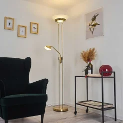 Lampadaire Mairoa Led Laiton, 2 Lumieres