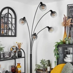 Lampadaire Nikkala Noir, 5 Lumieres