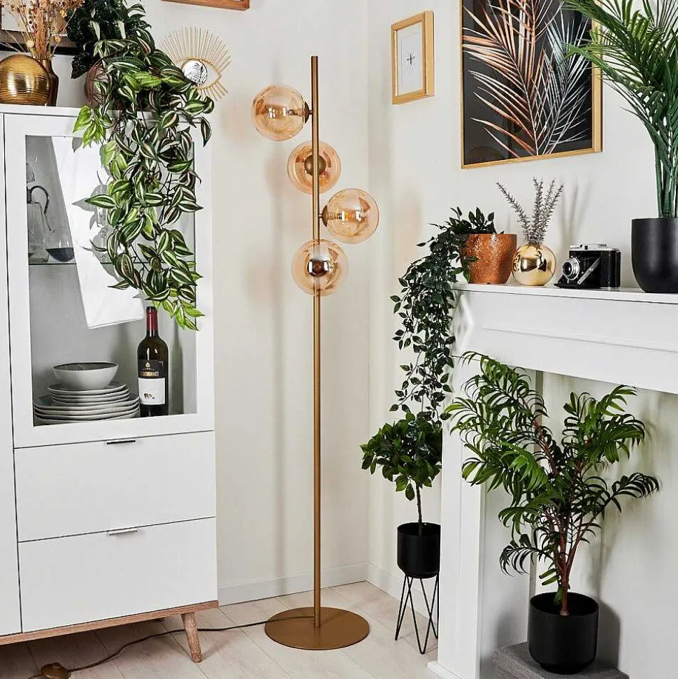 Lampadaire Remaisnil Laiton, 4 Lumieres