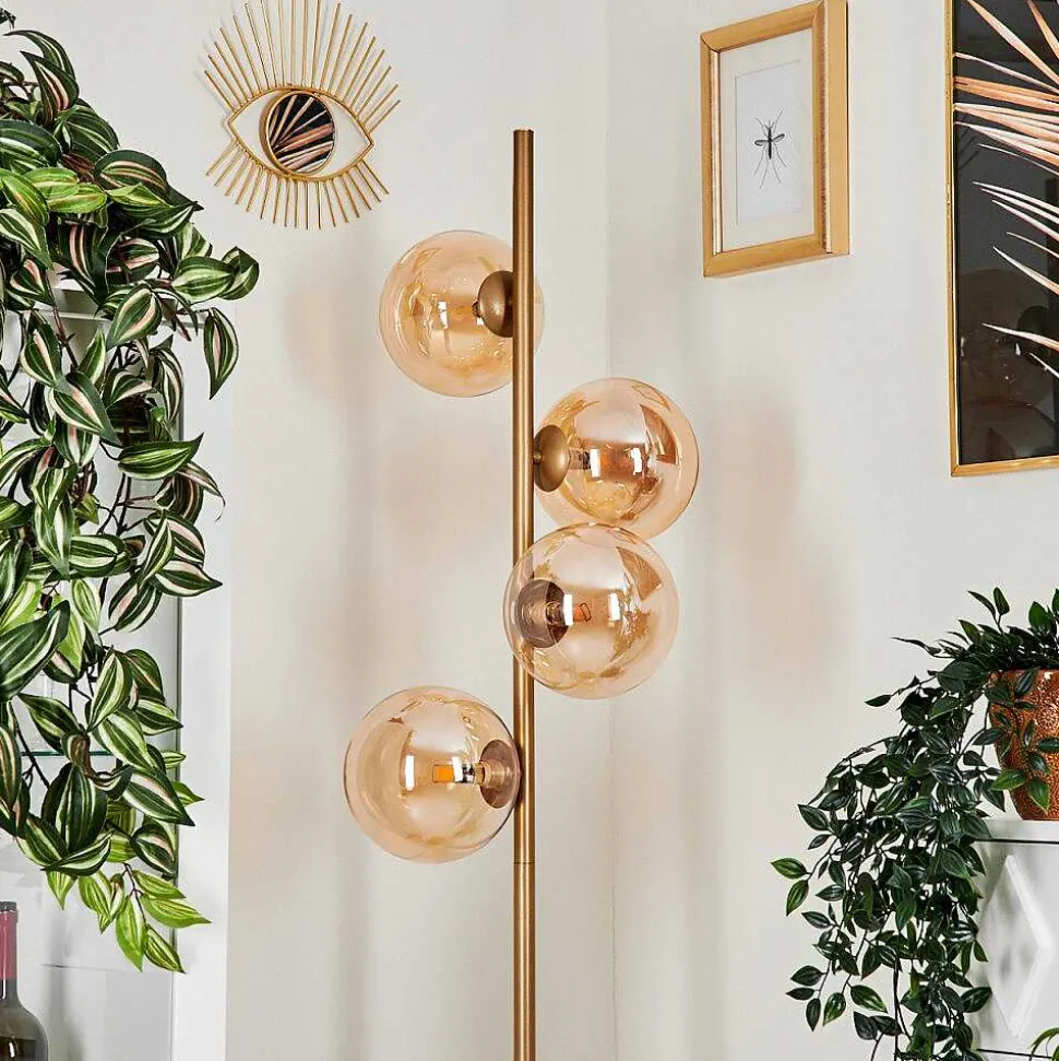 Lampadaire Remaisnil Laiton, 4 Lumieres