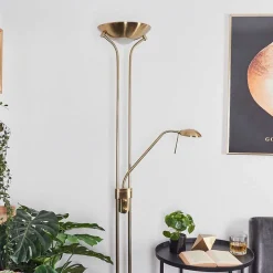 Lampadaire Rom Led Vieux Laiton, 2 Lumieres