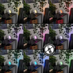 Lampe De Table Ledo Argente, 1 Lumiere, Changeur De Couleurs