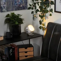 Lampe De Table Ledo Argente, 1 Lumiere, Changeur De Couleurs