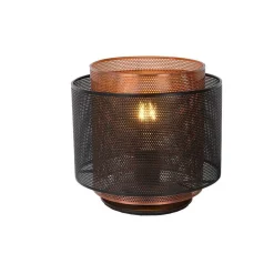 Lampe De Table Lucide Orrin Noir, 1 Lumiere