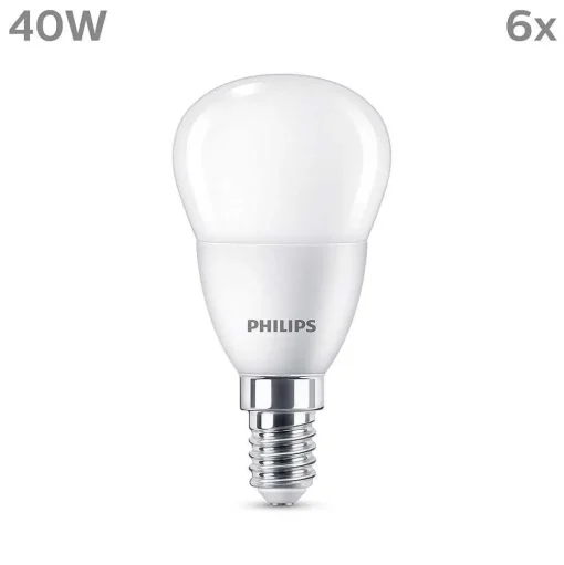 Philips Classic Lot De 6 Led E14 4,9 Watt 2700 Kelvin 470 Lumen
