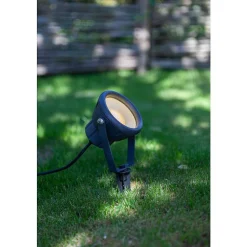 Pique De Terre Lutec Mini Leto Led Anthracite, 1 Lumiere, Changeur De Couleurs