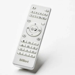 Plafonnier Brilliant Atira Led Blanc, 1 Lumiere, Telecommandes, Changeur De Couleurs