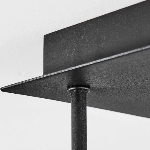 Plafonnier Chehalis Laiton, Noir, 5 Lumieres