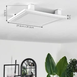 Plafonnier Crum Led Blanc, 1 Lumiere, Telecommandes