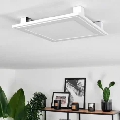 Plafonnier Crum Led Blanc, 1 Lumiere, Telecommandes