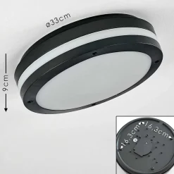 Plafonnier Exterieur Wollongong Led Anthracite, 1 Lumiere